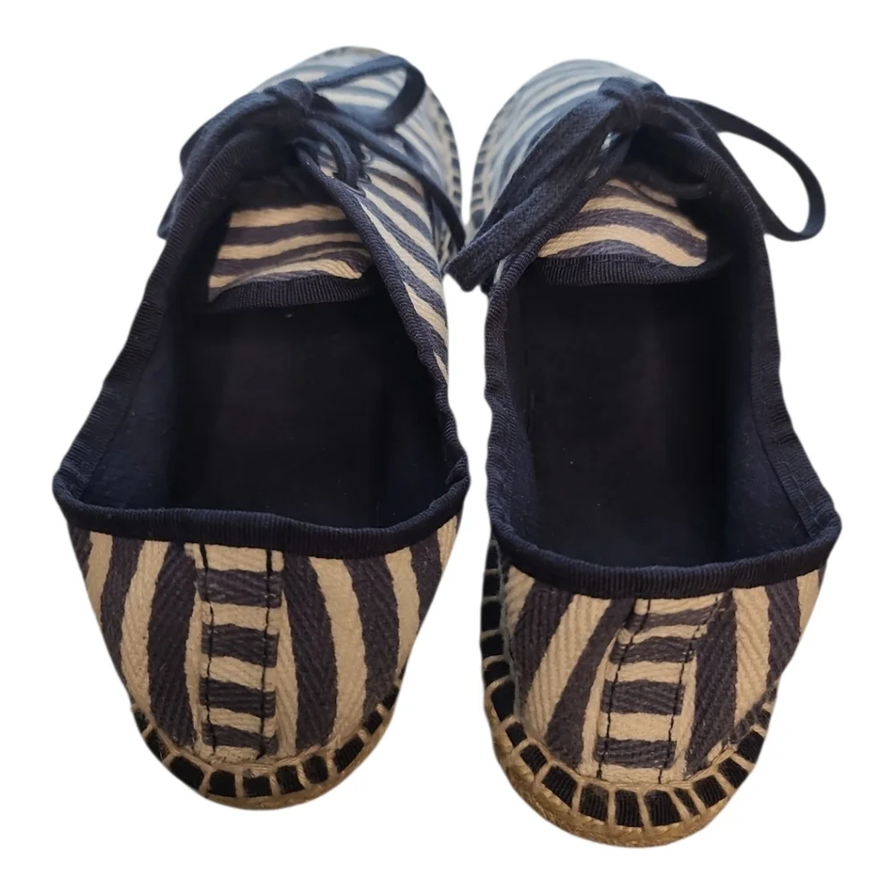Zara Canvas Striped Espadrilles Sz 9 NWOT